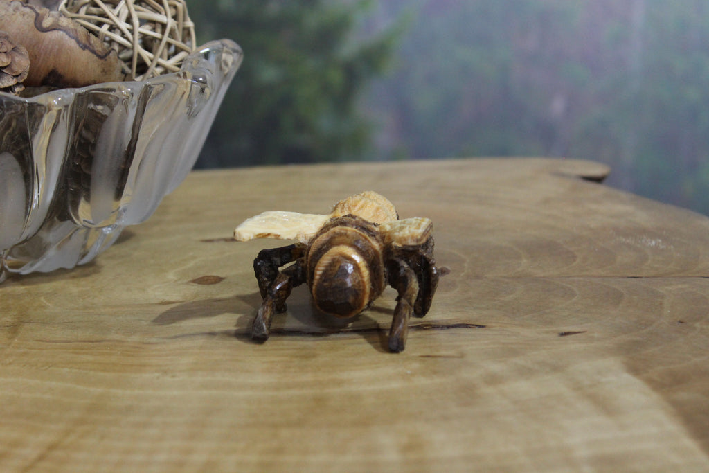 Hand Carved Wooden Bee