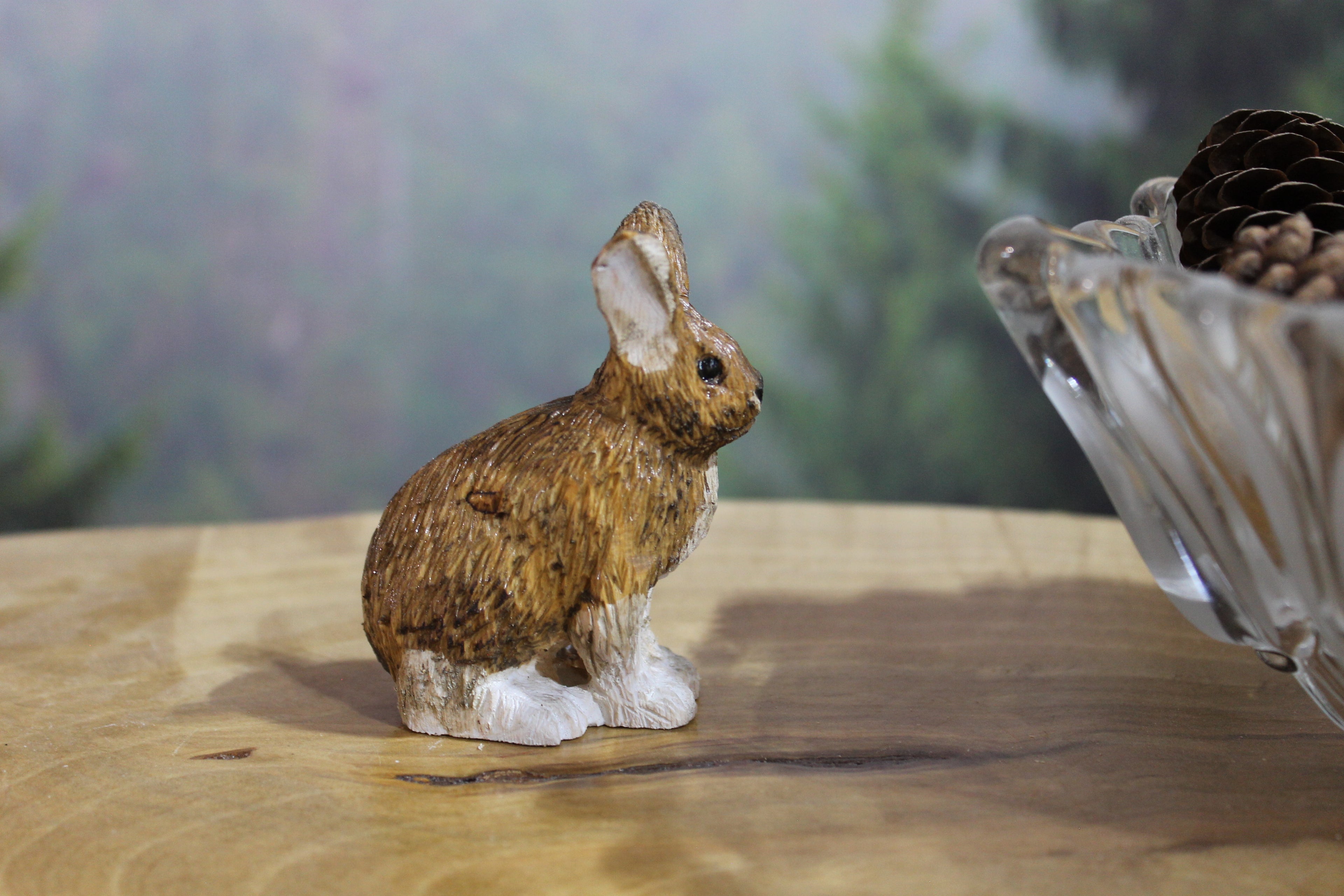 Hand Carved Wooden Alaska Hare
