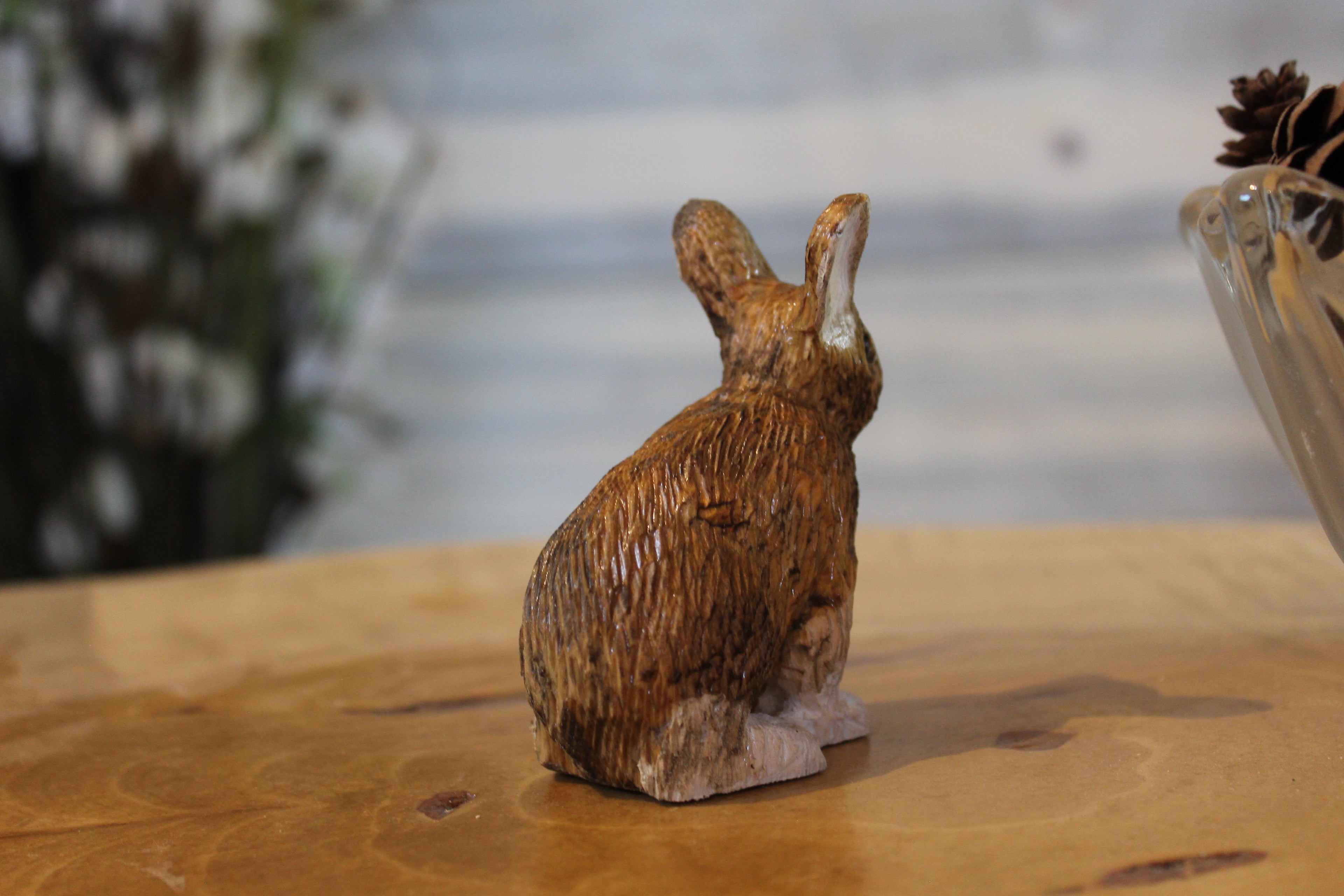 Hand Carved Wooden Alaska Hare