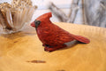 Hand Carved Wooden Cardinal Bird